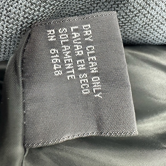 Giorgio Sant Angelo 2 Pc Skirt Suit Gray womens Sz 12 pleated collar career S6 - Picture 5 of 6